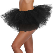 Ballet Tutu Skirt Women - Layered Tulle Fluffy Mini Ballet Skirt with Elastic Waist for Practice - DancerInn