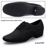 Salsa Dance Shoes for Men - Professional Soft Sole Lace Up Breathable Mesh Ballroom Dancing Shoes for Latin Tango & Modern Dance Practice - DancerInn Rubber-Sole-10.5 - 32687990800567 - 32687990800567