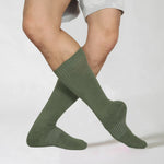 Dancer Socks for Mens Pilates Socks Non-Slip Cotton Elastic Mid-Calf Dancing Socks for Yoga, Fitness, Ballet, Modern Dance - DancerInn Green-C-One-Size - 32731967783095 - 32731967783095