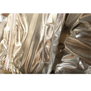 Metallic Bomber Jacket - Shiny Hip Hop Leather Jackets for Men Lightweight Silver Rave Disco Party Costume - DancerInn