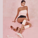 Black Dance Costume Leotard - Off Shoulder Camisole Dance Top with Choker Padded Bra for Latin Salsa Rumba Samba - DancerInn - 34211072344247 - 34211072344247