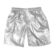 Mens Metallic Shorts - Shiny Rave Shorts Men with Sequin, Elastic Waist, and Pockets for Dance Performance - DancerInn
