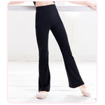 Bell Bottom Pants for Girls - Flared Leggings with High Waist for Kids Ballet, Dance, Yoga & Workout - DancerInn  - 33069688881335 - 33069688881335