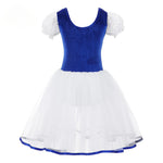 Girls Ballet Dress - Romantic Pink Professional Ballet Tutu Dress with TullePuff Sleeves for Kids Gymnastics Ballerina Dance - DancerInn - 32808966521015 - 32808966521015