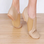 Leather Dance Shoes - Ballet Sneakers Womens with Pigskin Upper 3D Pleated Ultra-Light EVA Sole for Jazz Girls DancerInn - 32210065391799 - 32210065391799