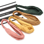 Knot Headbands For Women - Soft Elastic Cross Knot Vintage Headband for Yoga and Ballet Dance - DancerInn  - 32239469068471 - 32239469068471