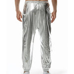 Mens Shiny Pants - Metallic Sweatpants for Dance, Club, Stage, Performance, Rave, Hip Hop, and Streetwear - DancerInn  - 32384306282679 - 32384306282679