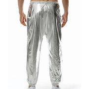 Mens Shiny Pants - Metallic Sweatpants for Dance, Club, Stage, Performance, Rave, Hip Hop, and Streetwear - DancerInn