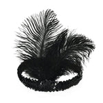 1920s Gatsby Headband - Vintage Feather Dance Costume & Masquerade Hair Accessories for Party DancerInn - 32221485629623 - 32221485629623