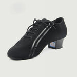 Ballroom Dancing Shoes Men – Latin Dance Shoes for Men Black Lace-Up Salsa Tango Samba Practice Shoes with Split-Sole and Closed Toe - DancerInn  - 32658304401591 - 32658304401591