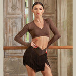 Fringe Dance Skirt - Multicolor Tassel Skirts with Built-in Shorts for Latin Dance ZYMOZYM - 32140114264247 - 32140114264247