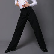 Boys Dance Trousers - Professional Boys Ballroom Pants for Latin, Tango & Samba - Elastic Waist, Breathable, Loose Fit for Training & Competition - DancerInn
