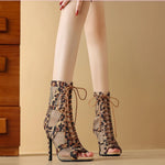 Leopard Print High Heel Sandals - Women's Dance Heels Shoes for Latin Jazz Tango Salsa Pole Dance DancerInn - 32166730596535 - 32166730596535