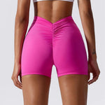 High Waist V-Back Scrunch Butt Yoga Shorts for Women Gym Cycling Fitness Activewear Tights - DancerInn - 27070342955191 - 27070342955191