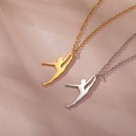Gymnastic Jewelry & Ballet Jewelry for Ballerina Dancer Gymnast Gold Necklace Rhythmic Stainless Steel  Sport Jewelry - DancerInn  - 32274741657783 - 32274741657783