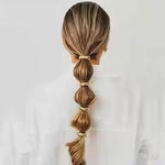 Elástico de cabelo com elástico para rabo de cavalo e prendedor de cabelo de metal dourado - 4 peças com design minimalista - 32235642552503 - 32235642552503