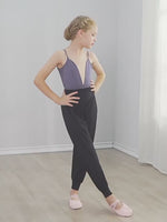 Girls Wide Leg Pants - Black Kids Harem Pants with High Elastic Waist Soft Comfortable Breathable Cotton for Dance Yoga & Sports - 33078932799671 - 33078932799671