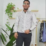 Camisa discoteca masculina dos anos 70, camisa de performance – Top de baile latino com manga comprida e lantejoulas brilhantes para festa, dança, boate e palco - 32327672201399 - 32327672201399
