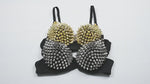 Tanz-Sport-BH – Metallic-Gold-BH, Bauchtanz-BH, Punk-Nieten-Design für Frauen - 27357046833335 - 27357046833335