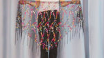 Video for Belt for Belly Dance - Beaded Belly Dancer Hip Scarf with Coins, Fringe, and Triangle Design - 32254556373175 - 32254556373175