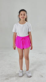 Tanzshorts mit hoher Taille für Mädchen – fließende, atmungsaktive 2-in-1-Tennis- und Sportshorts für Fitnessstudio, Training und Laufen - 32901795643575 - 32901795643575