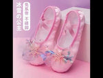 Zapatillas de ballet para niñas pequeñas - Zapatillas de ballet con suela blanda y diseño de garra de gato, con tira elástica de satén. - 36546964127927 - 36546964127927