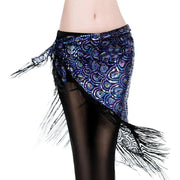 Women’s Belly Dance Hip Scarf with Sequin Tassel - Tribal Dancer Costume - DancerInn