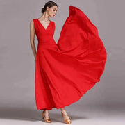 Women Multiple Colors Sleevesless Big Wing Ladies Adults Waltzing Tango Dancing Dresses Ballroom Costume Evening Party - DancerInn