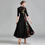 Women Stiching Big A Hemline Sexy Party Ballroom Dance Dress Rumba Costume Dance Clothing - DancerInn - 26362395754679 - 26362395754679
