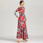 Women Hand-knotted Nylon Ice Silk Exquisite Ballroom Waltzing Tango Dancing Dress Modern Dance Costume - DancerInn - 26384458383543 - 26384458383543