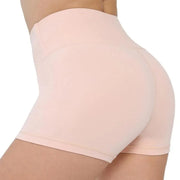 Women High Waist Elastic Breathable Seamless Dance Shorts Biker Fitness Shorts - DancerInn