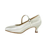 Women Classic Fresh Tan Satin High Heel Soft Outsole Ballroom Dance Shoes Modern Dance Standard Shoes - DancerInn - 23599096692919 - 23599096692919