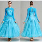 Women’s Rhinestone Standing Neck Ballroom Dance Competition Dresses YL7002 - DancerInn - 26175341756599 - 26175341756599