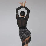 Woman Belly Dance Leopard Tassel Latin Dancing Lace Hip Scarf - DancerInn - 26266143260855 - 26266143260855