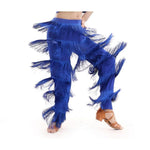 Girls Multi-color Tassel Fringe Samba Salsa Ballroom Latin Dance Pants - DancerInn - 26423172071607 - 26423172071607