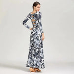 Women Hand-knotted Nylon Ice Silk Exquisite Ballroom Waltzing Tango Dancing Dress Modern Dance Costume - DancerInn - 26384458580151 - 26384458580151