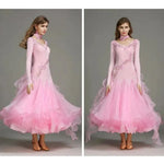 Women V-Neck Hidden Zipper Exquisite Decals Ballroom Dance Competition Dress For Waltz Dress Rumba Dance Costume - DancerInn - 26288701931703 - 26288701931703