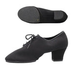 Women Non-slip Soft Sole Oxford Leather Heel 5cm Latin Ballroom Modern Dance Shoes Sports Teacher Dance Sneakers - DancerInn - 26449629642935 - 26449629642935