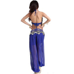 Women’s Chiffon Bandage Top and Tassel Coin Pants for Belly Dance - DancerInn - 26229462040759 - 26229462040759
