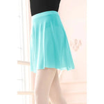 Women Elastic Translucent Polyester Mesh Ballet Skirts Ballerina Gymnastics Ballet Training Wears - DancerInn - 26399803015351 - 26399803015351