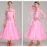 Women’s Rhinestone Standing Neck Ballroom Dance Competition Dresses YL7002 - DancerInn - 26175341985975 - 26175341985975