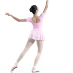Women Short Sleeve One-piece Formal Ballet Practice Dress Aerial Yoga Clothes - DancerInn - 26399869206711 - 26399869206711