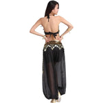 Women’s Chiffon Bandage Top and Tassel Coin Pants for Belly Dance - DancerInn - 26229462204599 - 26229462204599