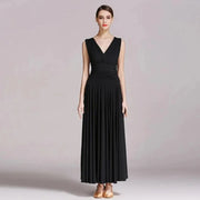 Women Multiple Colors Sleevesless Big Wing Ladies Adults Waltzing Tango Dancing Dresses Ballroom Costume Evening Party - DancerInn