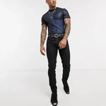 Men See-Through Short Sleeves Slim Shiny Breathable Dance T-shirts Nightclub Camiseta - DancerInn - 26417226088631 - 26417226088631