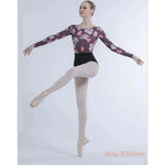 Women High Elastic Flower Anti-bacteria Ballet Practice Suits Female Ballet Gymnastics - DancerInn - 26265963790519 - 26265963790519