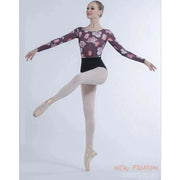 Women High Elastic Flower Anti-bacteria Ballet Practice Suits Female Ballet Gymnastics - DancerInn