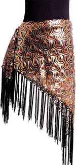 Women’s Belly Dance Hip Scarf with Sequin Tassel - Tribal Dancer Costume - DancerInn - 26213076533431 - 26213076533431