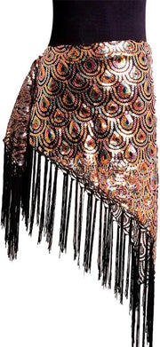 Women’s Belly Dance Hip Scarf with Sequin Tassel - Tribal Dancer Costume - DancerInn