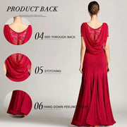 Women Special Neck Design Gauze Joint Lace Short Sleeves Long Hemline Ballroom Waltz Dresses for Foxtrot Flamenco Dance - DancerInn